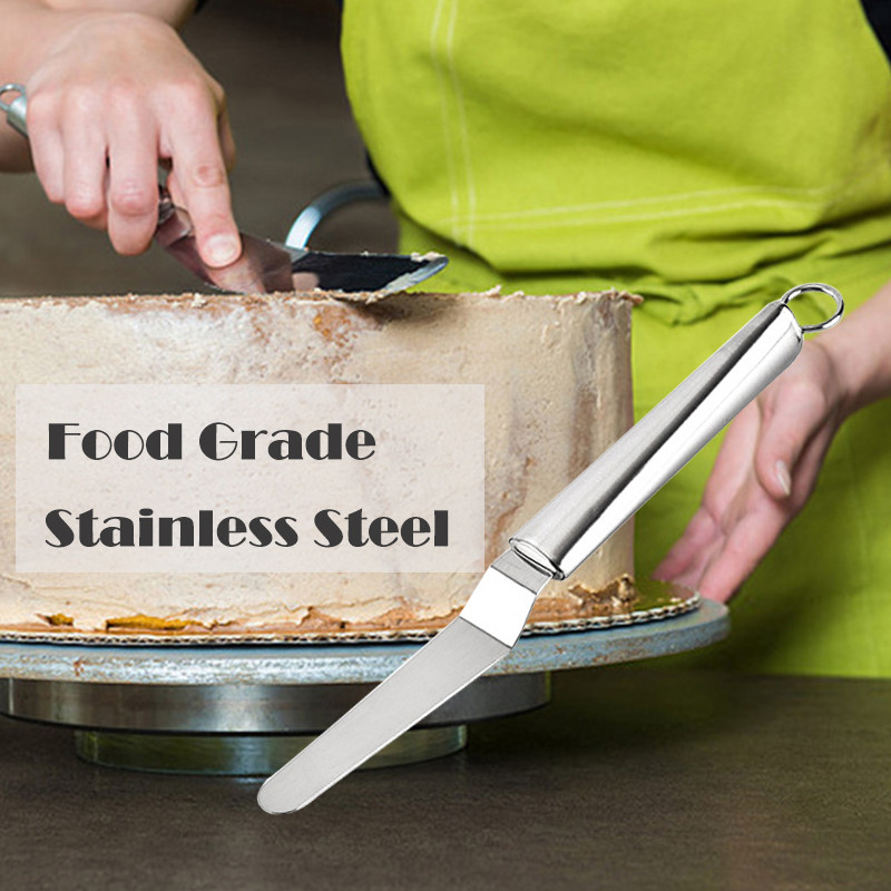 Cepšanas piederumi Nerūsējošā tērauda kūkas lāpstiņa sviesta krēms glazūra matējums nazis gludinātājs virtuves konditorejas izstrādājumi kūkas dekorēšanas rīki