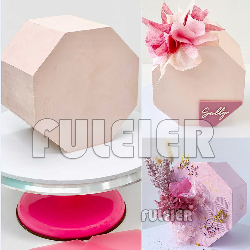 5/10/15/20/25 cm Nyolcszögű akril tortakorongok barkácsolás Art üres tábla tortaszerszám tálca állvány tortalap díszítő eszköz