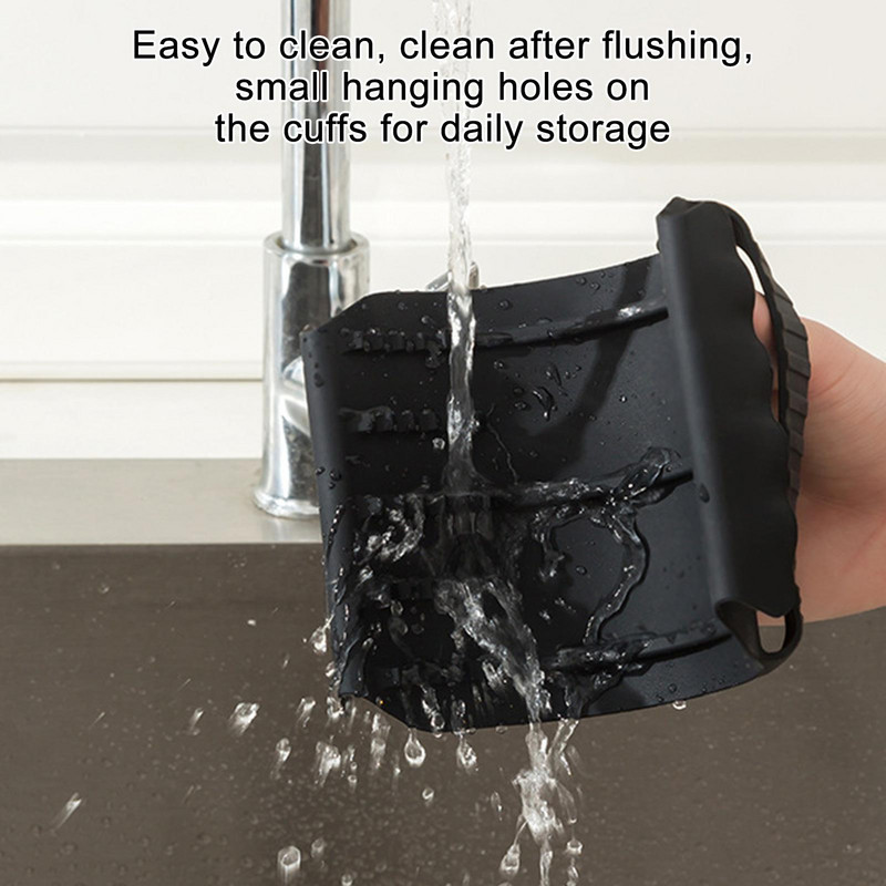 Silikona cepeškrāsns siltuma vairogs Silikona pretpiedeguma skavas Cepeškrāsns cimdi Saspiežamie dūraiņi Gatavošanas katlu turētājs karstām pannām Katli grauzdiņš maize