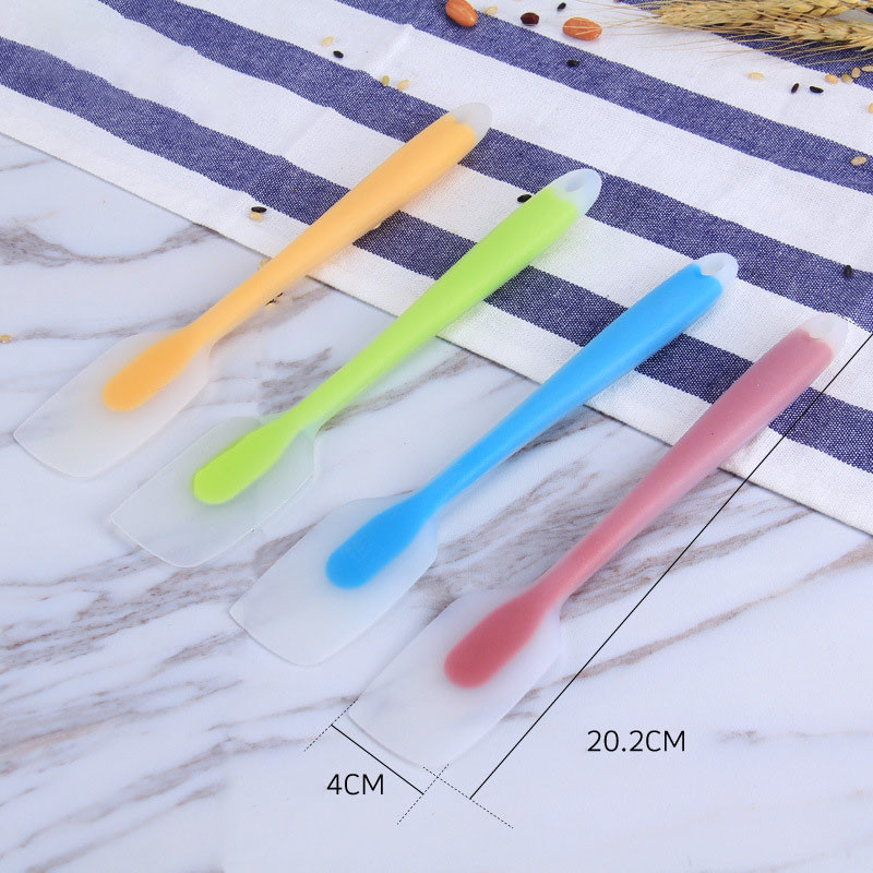 2 S/L méretű krémkaparó integrált magas hőmérsékletű süteménykrém szilikon kaparó áttetsző fejű spatula sütőeszköz tortaszerszám