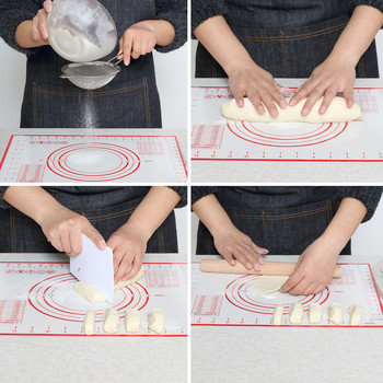 Силиконова подложка за месене на тесто Кухненска подложка за печене Подложки за тесто Инструменти Лист Аксесоари Готвене Торта Сладкарски изделия Пица Торта Тесто