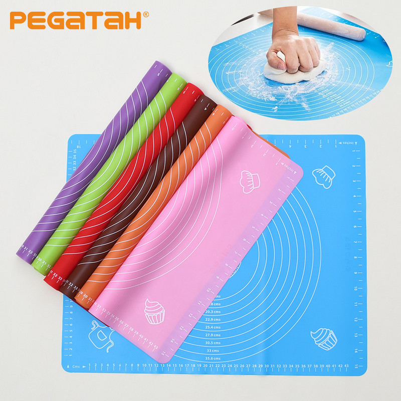 Silikona mīklas mīcīšanas paklājs Virtuves cepešpaklājs Mīklas paliktņi Rīki Lokšņu piederumi Ēdienu gatavošana Kūkas konditorejas izstrādājumi Pica kūku mīklas automāts