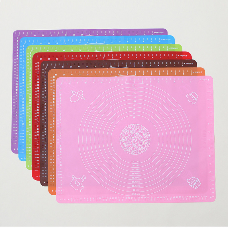 Silikona mīklas mīcīšanas paklājs Virtuves cepešpaklājs Mīklas paliktņi Rīki Lokšņu piederumi Ēdienu gatavošana Kūkas konditorejas izstrādājumi Pica kūku mīklas automāts