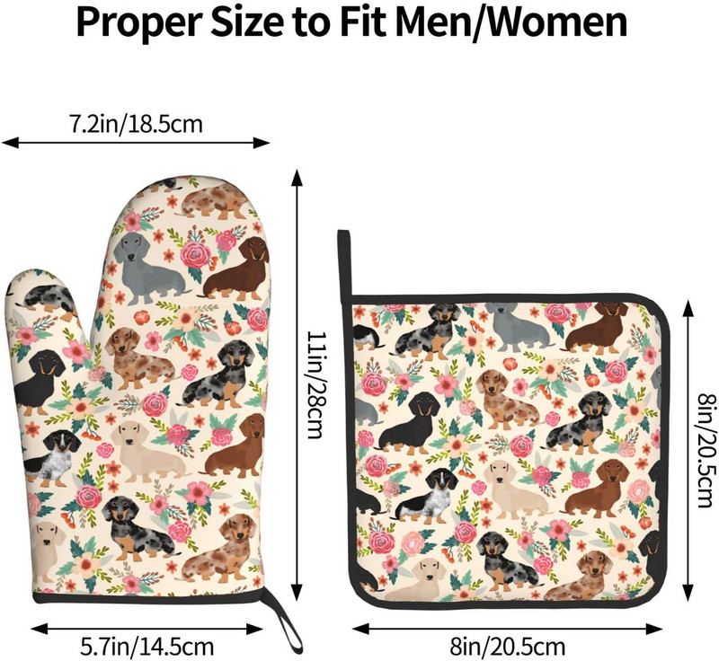 Ziedu taksis cepeškrāsns dūraiņi un katlu turētāji Karstumizturīgi cepeškrāsns cimdi Droša gatavošana Cepšana Grilēšana