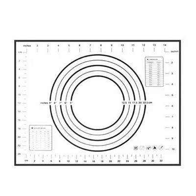 Taigna sõtkumise matt silikoonist küpsetusmatt pitsa koogi kondiitripadi Mittenakkuv Köögi küpsetusgrill Vidinad Küpsetusnõud 30X40CM