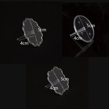 YOMDID 20 бр. Практични поставки за торта Декорация Долна скоба Прозрачен пластмасов фондан Поставки за шоколад Кухненски аксесоари