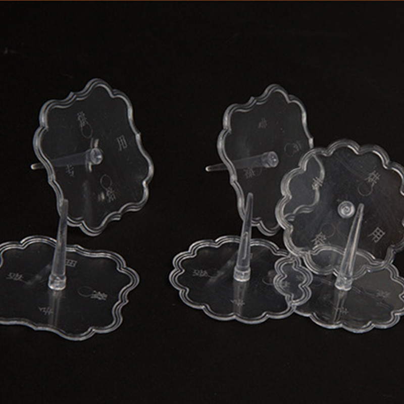 YOMDID 20db praktikus tortaállványok díszítő alsó konzol átlátszó műanyag fondant csokoládétartók konyhai kiegészítők