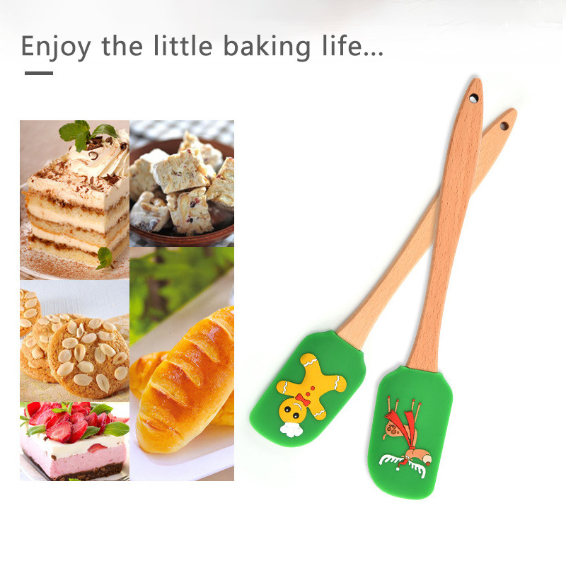 KEMORELA karácsonyi szilikon tortakrém spatula tészta vajas tészta kaparós sütőeszközök otthoni sütéshez Vágó kütyük