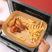Taisnstūra vienreizējās lietošanas Airfryer cepamā papīra ieliktnis Ūdensnecaurlaidīgs, eļļas necaurlaidīgs, nepiedegošs cepšanas paklājs Ninja Foodi gaisa frier piederumiem