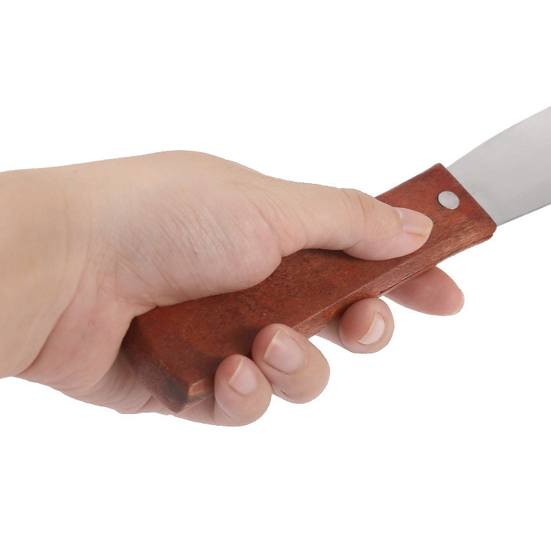 3/2/1 gab koka roktura lāpstiņa 6 collu cepešlāpstiņa nerūsējošā tērauda kūku rīka lāpstiņa Virtuves cepšanas rīka piederumi