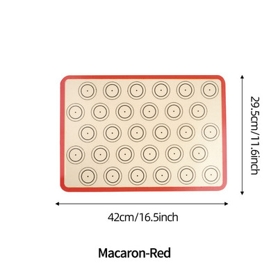 1 KOM Silikonska podloga za pečenje Macaron Neljepljiva silikonska podloga Posude i motalice za kolače s makaronima Alati za izradu kolača