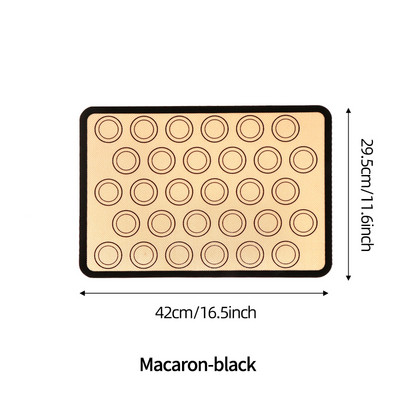 1 KOM Silikonska podloga za pečenje Macaron Neljepljiva silikonska podloga Posude i motalice za kolače s makaronima Alati za izradu kolača