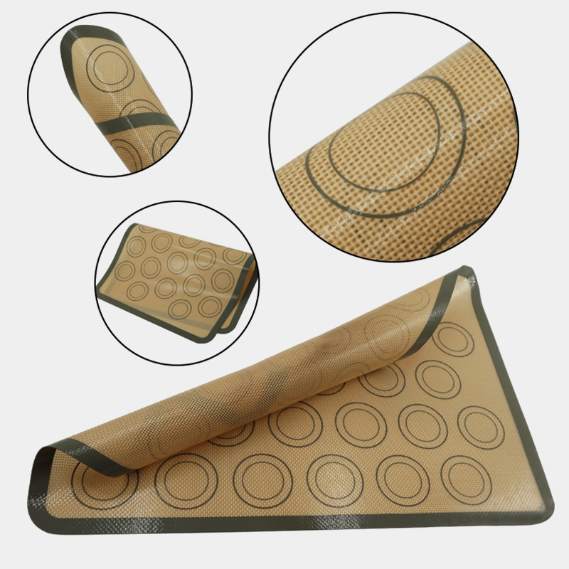 1 gab. Silikona makarona cepešpaklājs, nelipīgs silikona pārklājums cepšanai un rullēšanai makaronu konditorejas izstrādājumu cepumu kūkas gatavošanas rīki