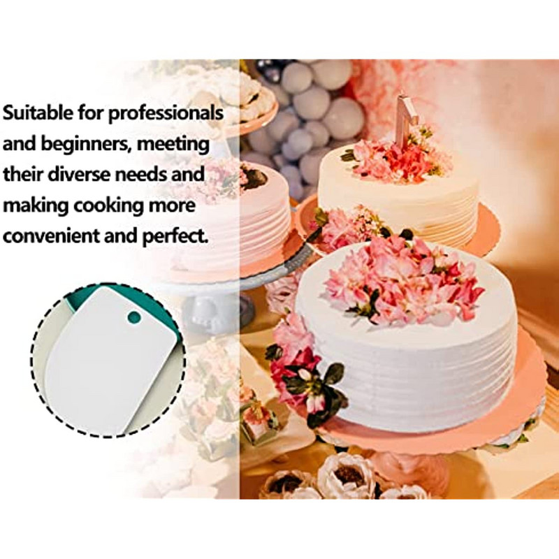 3 vnt tešlos grandiklio rinkinys plastikinės kortelės dantytos mentele torto grandiklio tekstūros pastos mentelė virtuvės kepimo krašto dekoravimui tortui