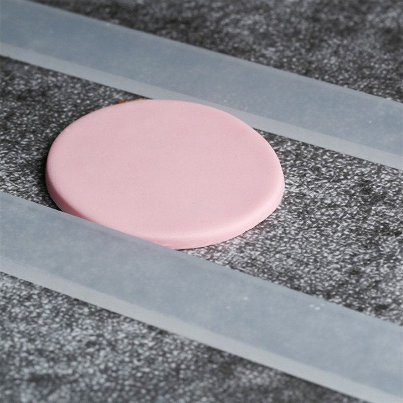 2Gb Akrila līdzsvara lineāls biskvīta kūkas rullēšanas rīks Fondant glazūras biezuma lineāls biskvīta gludāks konditorejas izstrādājumu cepšanas piederumi