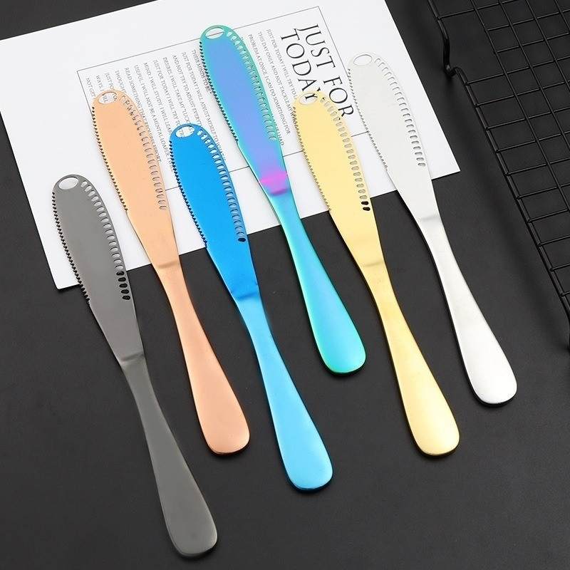 1 gab. Nerūsējošā tērauda sviesta nazis siera deserta ievārījuma krējuma naži Piederumi Galda piederumi Deserta rīki Brokastu rīks