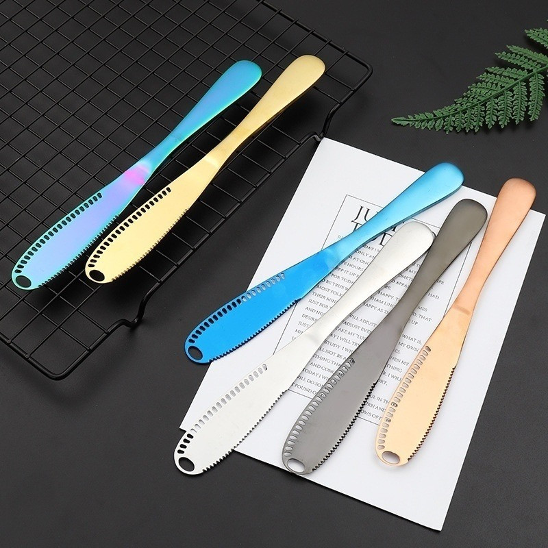 1 gab. Nerūsējošā tērauda sviesta nazis siera deserta ievārījuma krējuma naži Piederumi Galda piederumi Deserta rīki Brokastu rīks