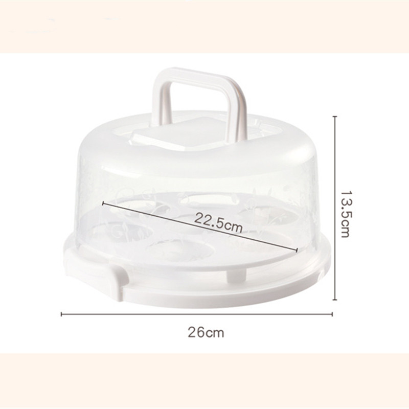 Pārnēsājama kūku uzglabāšanas kaste ar 7 caurumiem kūciņu nesēja turētājs Svaigi uzglabājams kūku trauka paplāte Konditorejas izstrādājumu kūku pārtikas iepakojuma kaste