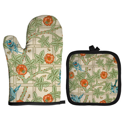 Amerikāņu ilustrācija, mikroviļņu krāsns cimds, pods, cimdi, virtuves pods, paklājs