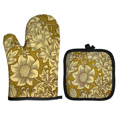 Amerikāņu ilustrācija, mikroviļņu krāsns cimds, pods, cimdi, virtuves pods, paklājs