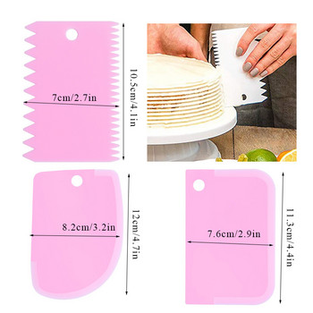 Скрепер за торта Пластмасови инструменти за печене Пластмасов скрепер за крем Резачка за тесто за торта Печене Кухненски аксесоари Кухненски джаджи