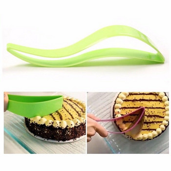 Разделител за торта за рожден ден Хранителен пластмасов нож за торта Резачка за пай Бисквитки Фондан Инструменти за пица Удобно устройство за разделяне на торта