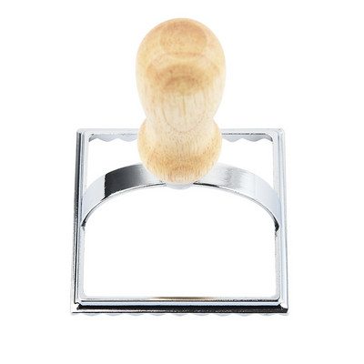 Rankinės makaronų formelės Namų Ravioli pjaustyklės sausainių preso formelės su medine rankena Virtuvės kepimo įrankis koldūnams Lazanija Pierogi