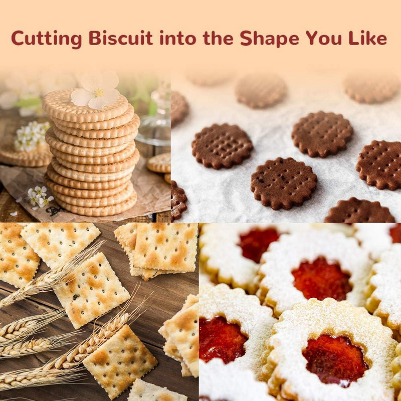 Rankinės makaronų formelės Namų Ravioli pjaustyklės sausainių preso formelės su medine rankena Virtuvės kepimo įrankis koldūnams Lazanija Pierogi