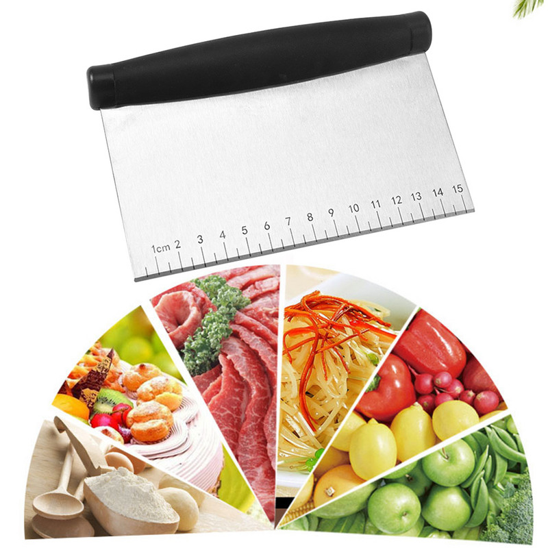 Picos pjaustytuvas nerūdijančio plieno tešlos pjaustytuvas su liniuote tešlos grandikliu makaronų tešlos duonai