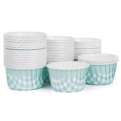 50gab. Rozā zaļa rūtainā kēksiņu ieliktņa cepšanas krūzīte kāzām Baby Shower Party Mafins cupcake papīra glāzītes.