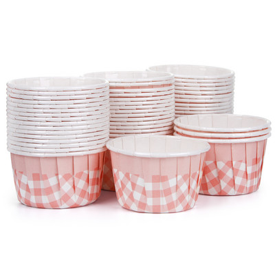 50gab. Rozā zaļa rūtainā kēksiņu ieliktņa cepšanas krūzīte kāzām Baby Shower Party Mafins cupcake papīra glāzītes.