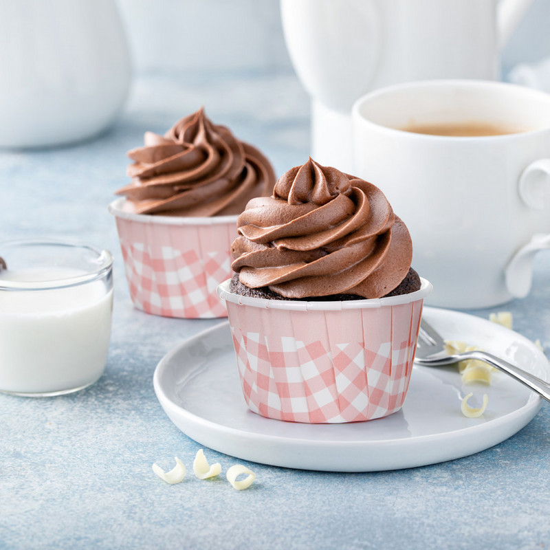 50gab. Rozā zaļa rūtainā kēksiņu ieliktņa cepšanas krūzīte kāzām Baby Shower Party Mafins cupcake papīra glāzītes.