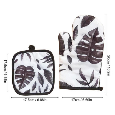 Mikroviļņu cimdi un spilventiņš 2 dab. izolācija, pretpiedeguma cepeškrāsns cimdi, cepeškrāsns cepeškrāsns cepures cimdi, cepeškrāsns dūraiņi, podiņu turētāja paliktņi.