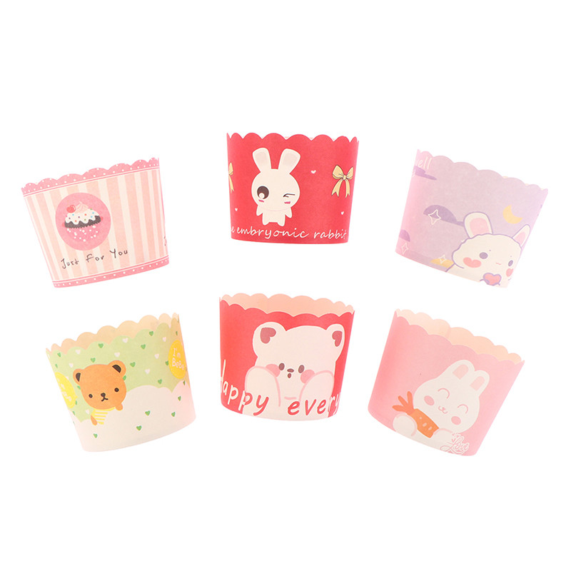 50Gb Wave Print Cupcake papīra krūzes Svītrainas kūku krūzes Cepšanas veidne kāzām Baby Shower Ziemassvētku ballītes dekorēšanas piederumi
