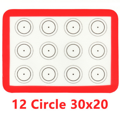 Silikona cepšanas paklāji konditorejas izstrādājumu loksnes, nepiedegošas cepeškrāsns loksnes maizes rīks cepumiem maizei Makarons virtuves trauki