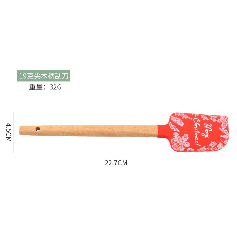 Espatulas skrāpis koka rokturi virtuves fondant kūku krēms Lāpstiņa silikona sviesta skrāpis virtuves cepšanas rīks