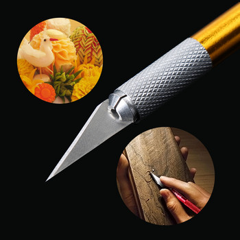 1 комплект неплъзгащ се нож за гравиране с 6 бр. острие, резба, скулптура, торта, занаят, многоцветни инструменти за сладкиши, скалпел, помощен нож