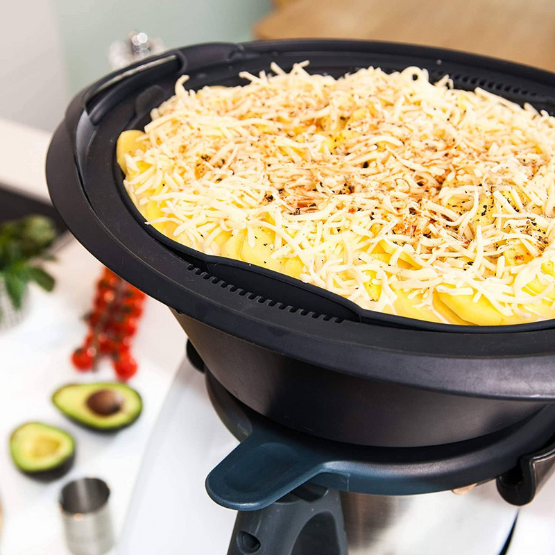 Silikona cepamā paklājiņa tvaicēšanas paliktņa trauku panna Thermomix TM31 TM6 TM5 virtuves piederumu Varoma ieliktņa pamatnei