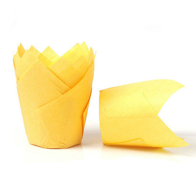 50gab Avīzes stila cupcake laineris cepšanas krūze kāzu ballītei kasetes Tulpju mafinu kēksu papīra glāze Eļļas necaurlaidīgs kūku iesaiņojums