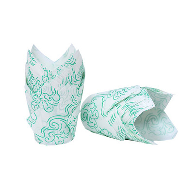 50gab Avīzes stila cupcake laineris cepšanas krūze kāzu ballītei kasetes Tulpju mafinu kēksu papīra glāze Eļļas necaurlaidīgs kūku iesaiņojums