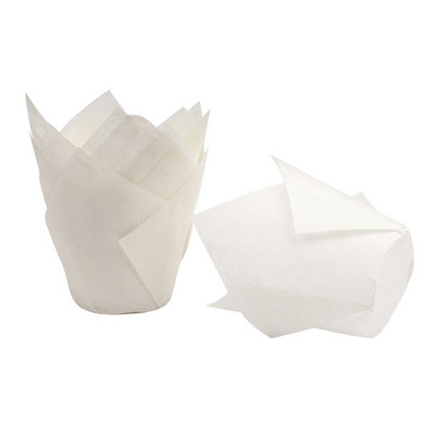 50gab Avīzes stila cupcake laineris cepšanas krūze kāzu ballītei kasetes Tulpju mafinu kēksu papīra glāze Eļļas necaurlaidīgs kūku iesaiņojums