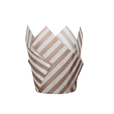 50gab Avīzes stila cupcake laineris cepšanas krūze kāzu ballītei kasetes Tulpju mafinu kēksu papīra glāze Eļļas necaurlaidīgs kūku iesaiņojums