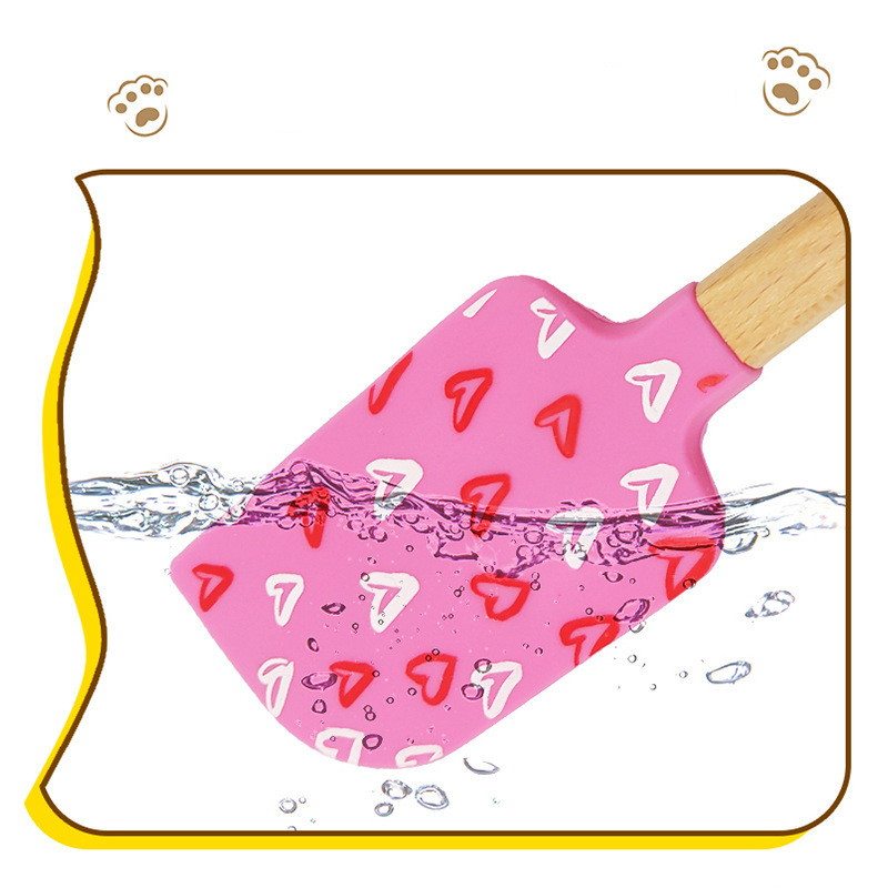 Szívmintás tortakrém szilikon spatula fa nyelű vajas tészta turmixgépek kaparó konyhai csokoládé tésztás sütőkeverő