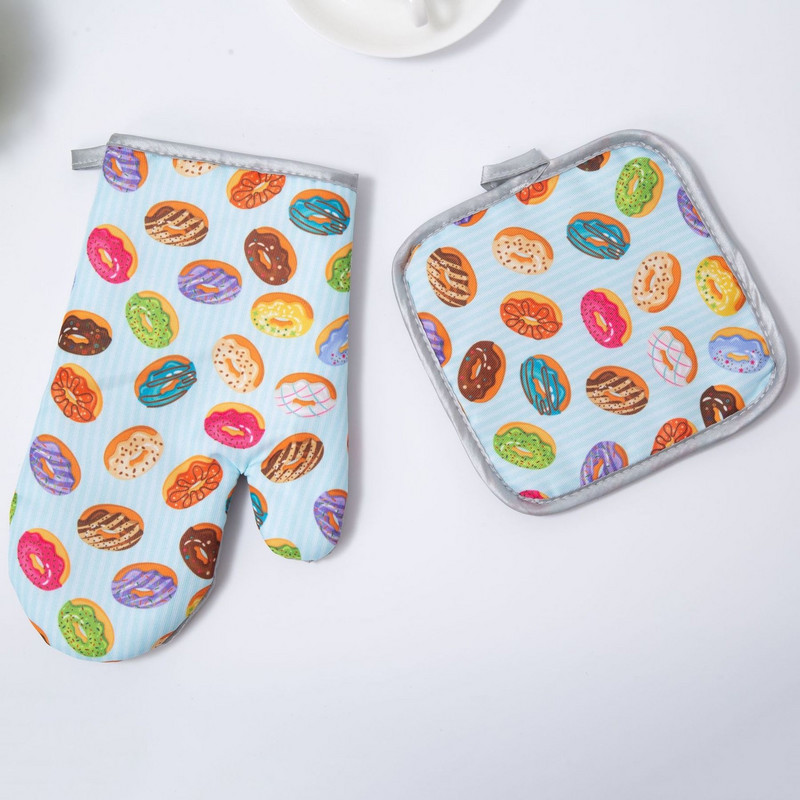 Deserta raksts Cepeškrāsns dūraiņi cimdu spilventiņi virtulis BBQ mikroviļņu krāsns pretkarstuma izolācijas paklājiņš kauss kūka virtuve cepšanas rīki aksesuāri dekori