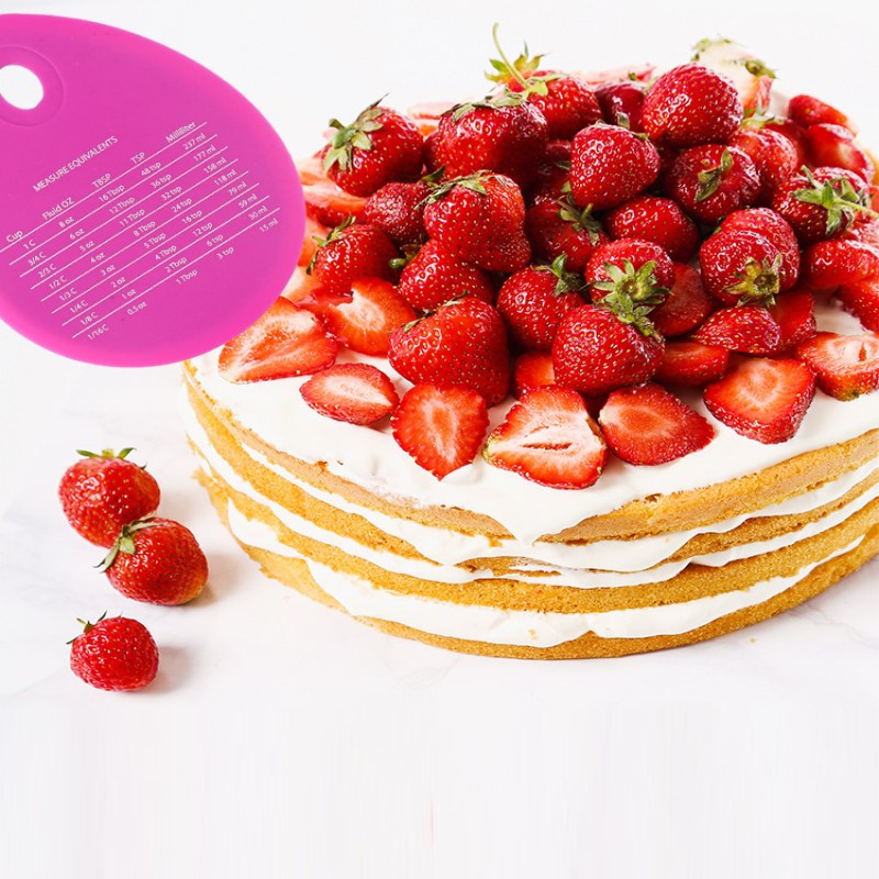 1 gab. Kūkas krēmveida skrāpis Mīklas kūkas griezējs cepšanas lāpstiņa pastveida skrāpis Silikona skrāpis Griezums ar skalu nejaušas krāsas