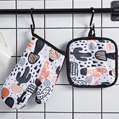 Tuksneša kaktusa apdruka virtuves cepeškrāsns dūraiņi cimdu spilventiņi mikroviļņu krāsns pretkarstuma izolācijas paklājiņš rūtains BBQ ēdiens cepšanas rīki aksesuāri dekori