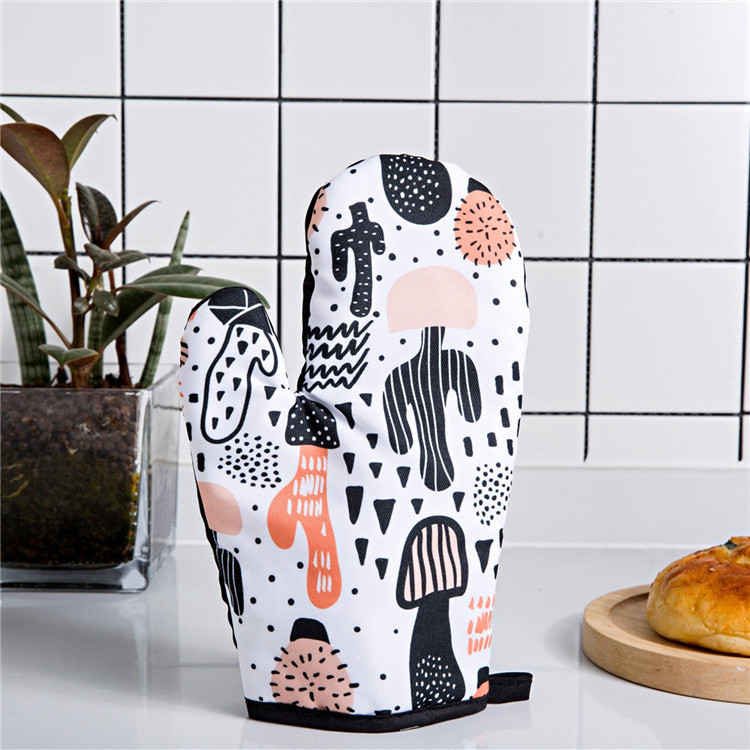 Tuksneša kaktusa apdruka virtuves cepeškrāsns dūraiņi cimdu spilventiņi mikroviļņu krāsns pretkarstuma izolācijas paklājiņš rūtains BBQ ēdiens cepšanas rīki aksesuāri dekori