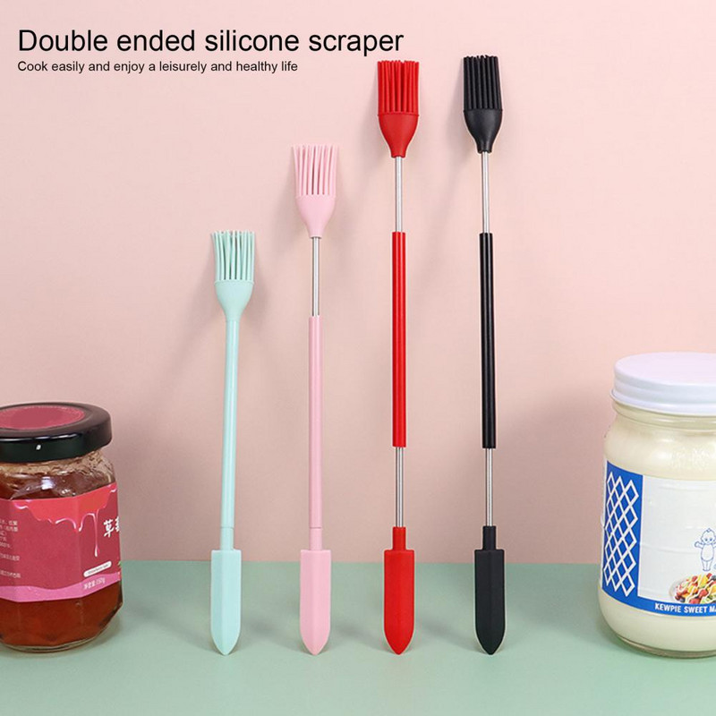 Smink spatula teleszkópos hegyes élelmiszer-minőségű lekvárkaparó, maradéktalanul kaparó szilikon kétvégű kaparó kanál konyhai kellékek