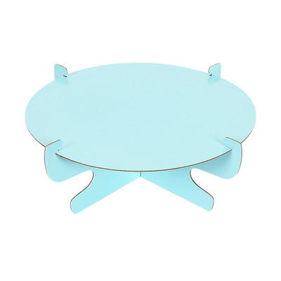 12 collu vienreizējās lietošanas kartona kūku statīvs, apaļš, pjedestāla kūku statīvs, kas paredzēts pastrīta zila/rozā/purpura glītam papīra kēksu turētājam 206