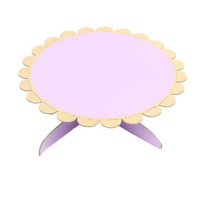 12 collu vienreizējās lietošanas kartona kūku statīvs, apaļš, pjedestāla kūku statīvs, kas paredzēts pastrīta zila/rozā/purpura glītam papīra kēksu turētājam 206